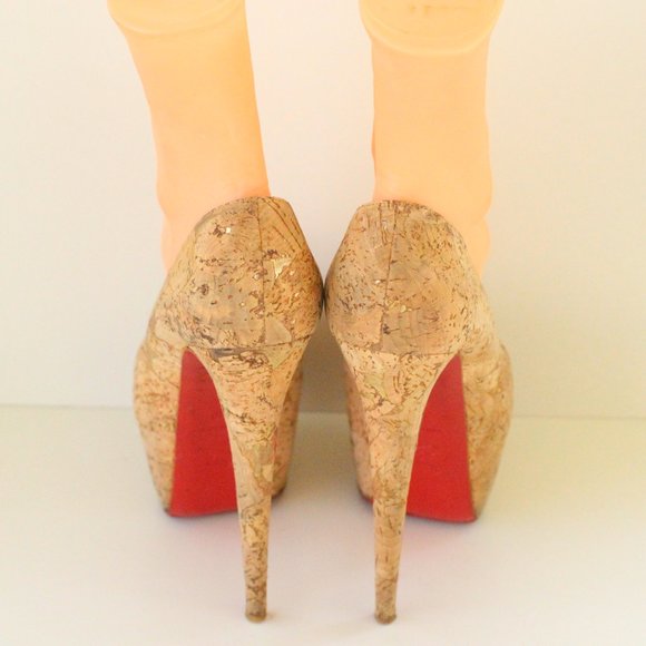 Christian Louboutin Brown Highness Cork Platform - Picture 8 of 15